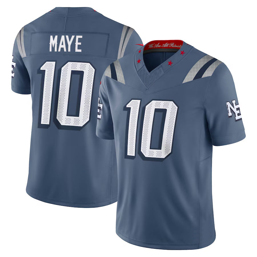 Mdoa NE.Patriots #10 Drake Maye Player Storm Blue Rivalries Collection Limited Stitched Jerseys