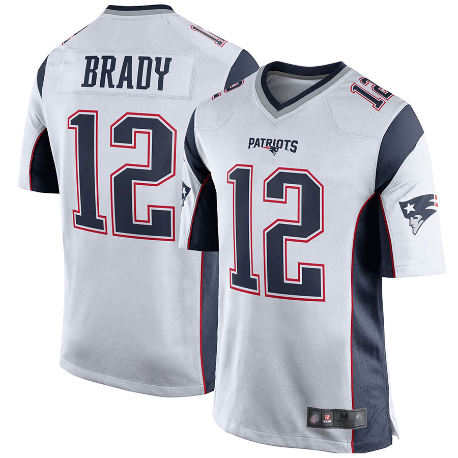 Mdoa NE.Patriots #12 Tom Brady Player White Home Game Stitched Jerseys