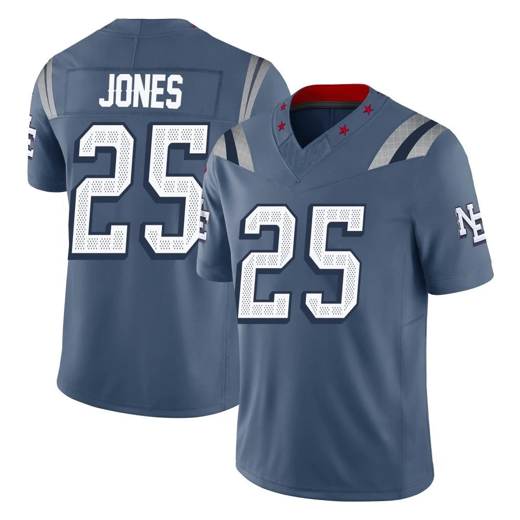Mdoa NE.Patriots #25 Marcus Jones Player Blue Limited Rivalries Collection Home Game Stitched Jerseys