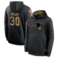 Mdoa NE.Patriots #30 Jam Miller Player Black Salute to Service Hoodies Limited Game Stitched Jerseys