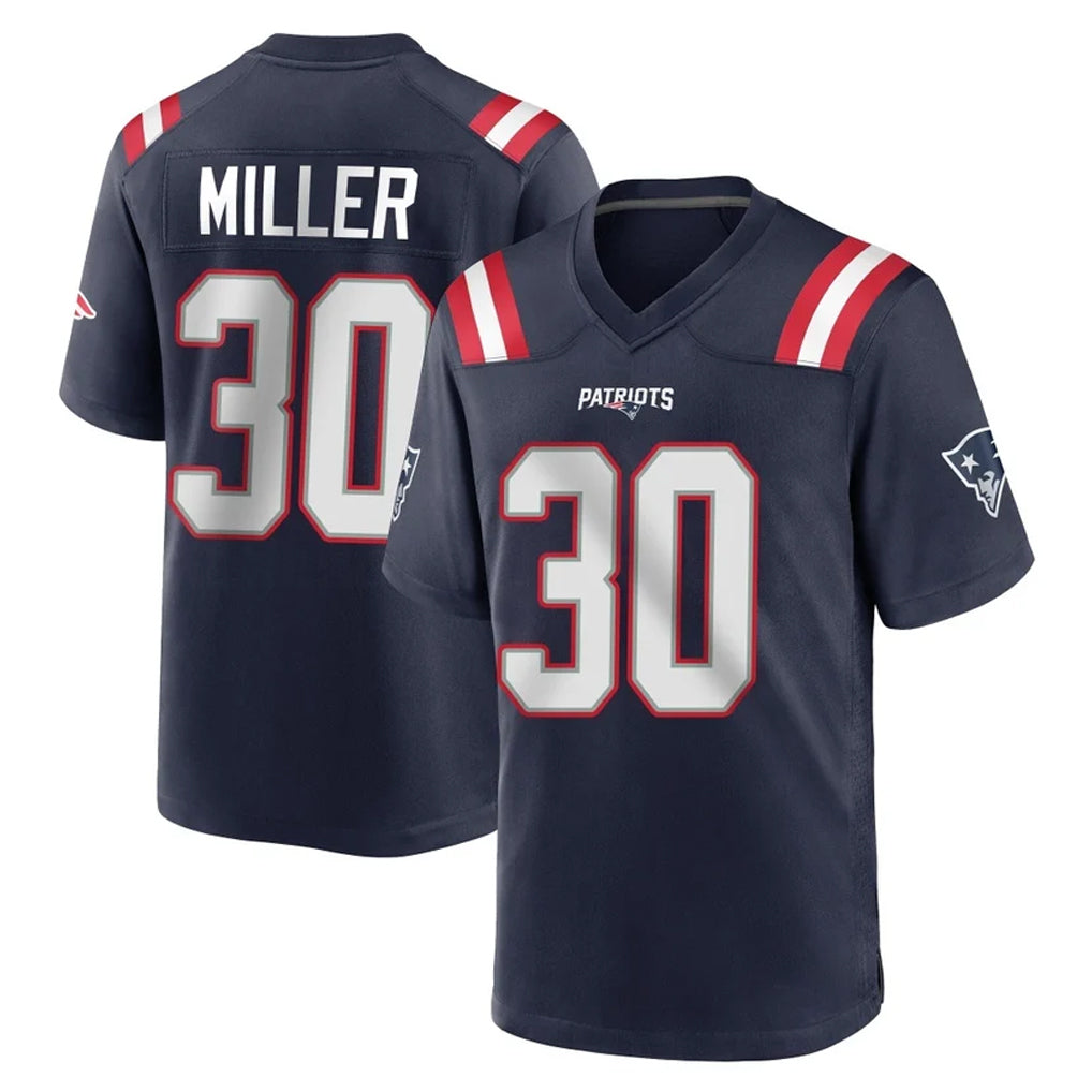 Mdoa NE.Patriots #30 Jam Miller Player Navy Home Game Stitched Jerseys