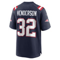 Mdoa NE.Patriots #32 TreVeyon Henderson Player Navy Home Game Stitched Jerseys