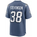 Mdoa NE.Patriots #38 Rhamondre Stevenson Player Storm Blue Rivalries Collection Game Stitched Jerseys