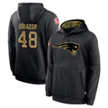 Mdoa NE.Patriots #48 Namdi Obiazor Player Black Salute to Service Hoodies Limited Game Stitched Jerseys