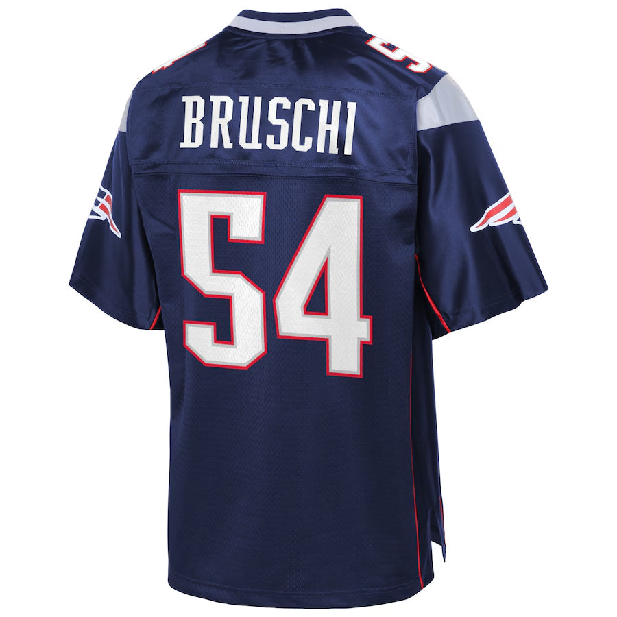 Mdoa NE.Patriots #54 Tedy Bruschi Player Navy Pro Line Retired Stitched Jerseys