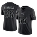 Mdoa NE.Patriots #66 Will Campbell Player Black Reflective Limited Stitched Jerseys