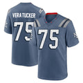 Mdoa NE.Patriots #75 Alijah Vera-Tucker Player Blue Rivalries Collection Home Game Stitched Jerseys
