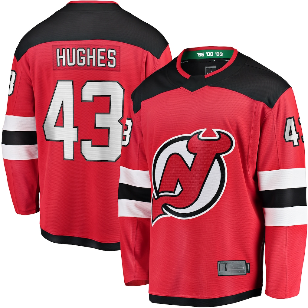 Mdoa N.Jersey Devils #43 Luke Hughes Red Home Breakaway Player Jerseys