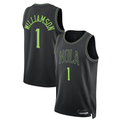Mdoa NO.Pelicans #1 Zion Williamson Black 2025-2026 Swingman Stitched Jerseys- City Edition