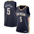 Mdoa NO.Pelicans #5 Dejounte Murray Navy 2024 Offseason Addition Swingman Stitched Jerseys