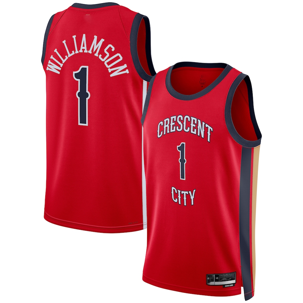 Mdoa NO.Pelicans #1 Zion Williamson Red Swingman Stitched Jerseys- Statement Edition