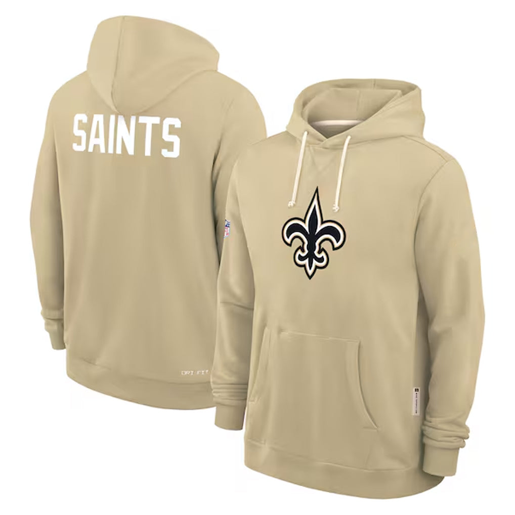 Mdoa NO.Saints Gold Pullover Hoodies Limited Blank Player Stitched Jerseys