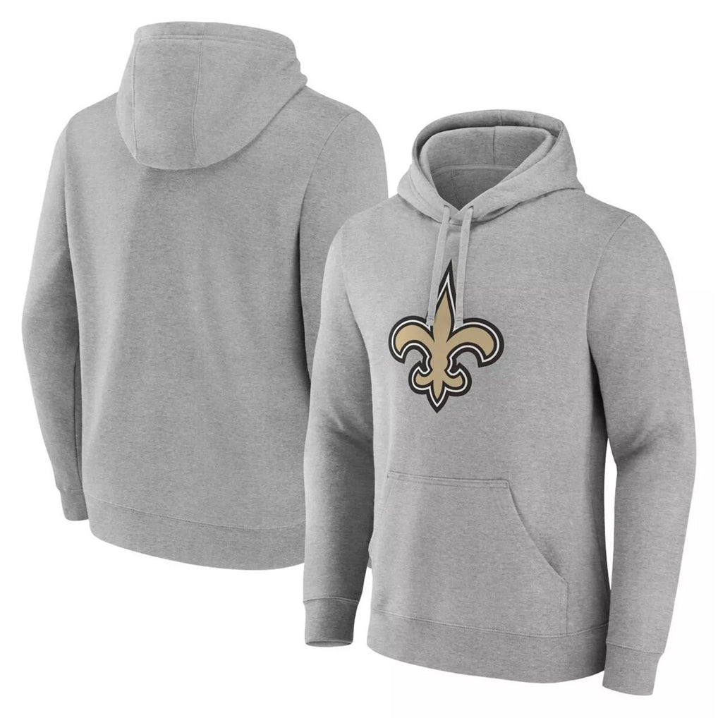 Mdoa NO.Saints Gray LOGO Pullover Hoodies Limited Blank Player Stitched Jerseys