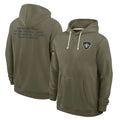 Mdoa NO.Saints Olive Salute to Service Pullover Hoodies Limited Blank Player Stitched Jerseys