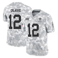 Mdoa NO.Saints #12 Chris Olave Player Arctic Camo Salute To Service Limited Game Stitched Jerseys