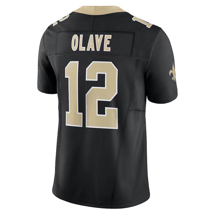 Mdoa NO.Saints #12 Chris Olave Player Black Alternate Vapor F.U.S.E. Limited Stitched Jerseys