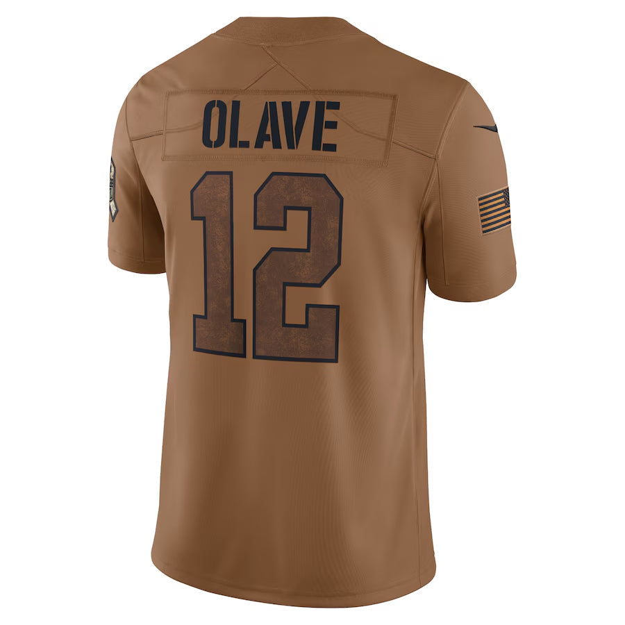 Mdoa NO.Saints #12 Chris Olave Player Brown Salute To Service Limited Stitched Jerseys
