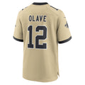 Mdoa NO.Saints #12 Chris Olave Player Gold Alternate Game Stitched Jerseys