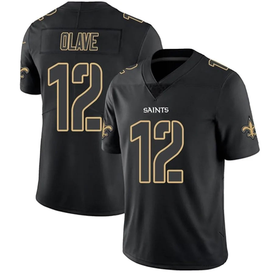 Mdoa NO.Saints #12 Chris Olave Player Limited Black Impact Stitched Jerseys