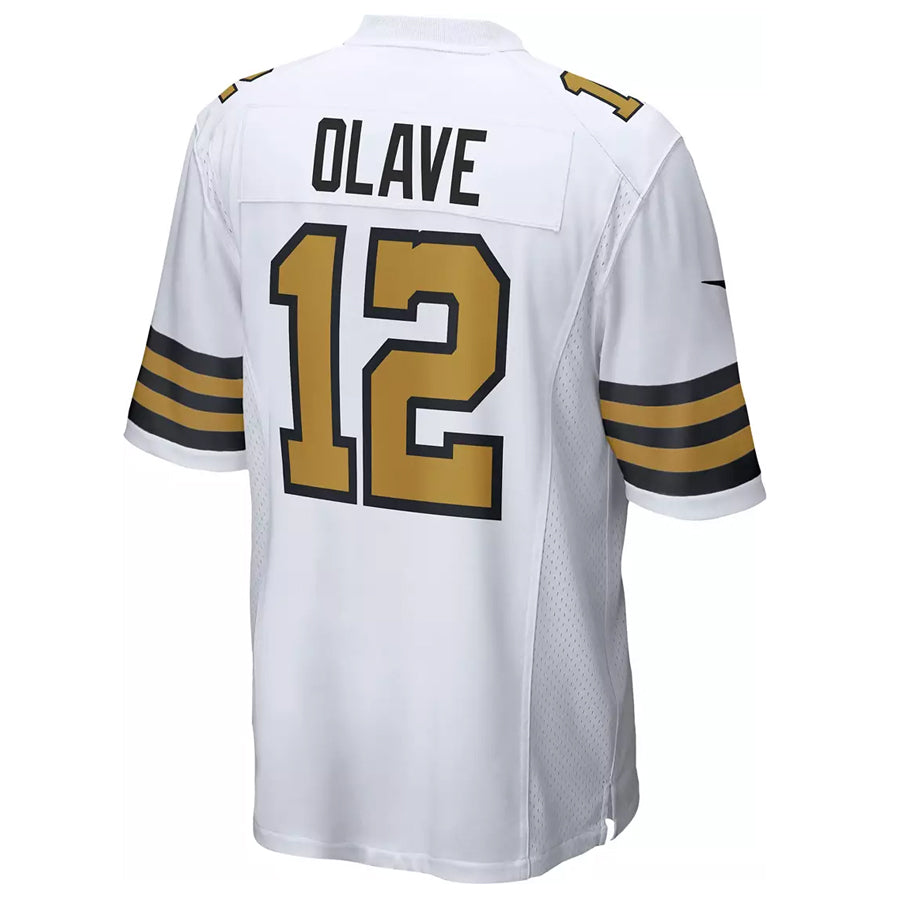 Mdoa NO.Saints #12 Chris Olave Player White Alternate Game Stitched Jerseys