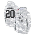 Mdoa NO.Saints #20 Pete Werner Player Arctic Camo Salute to Service Pullover Hoodies Limited Game Stitched Jerseys