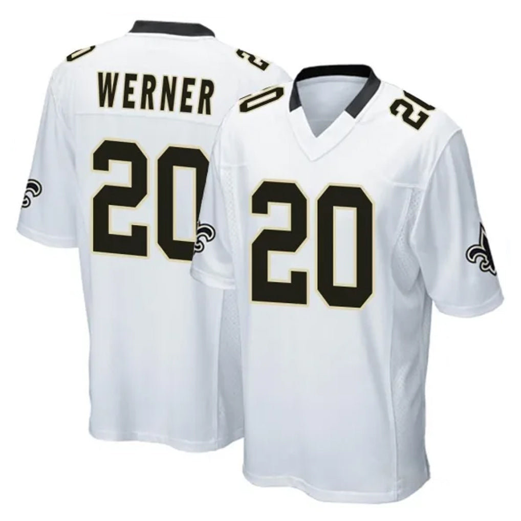 Mdoa NO.Saints #20 Pete Werner Player White Home Game Stitched Jerseys