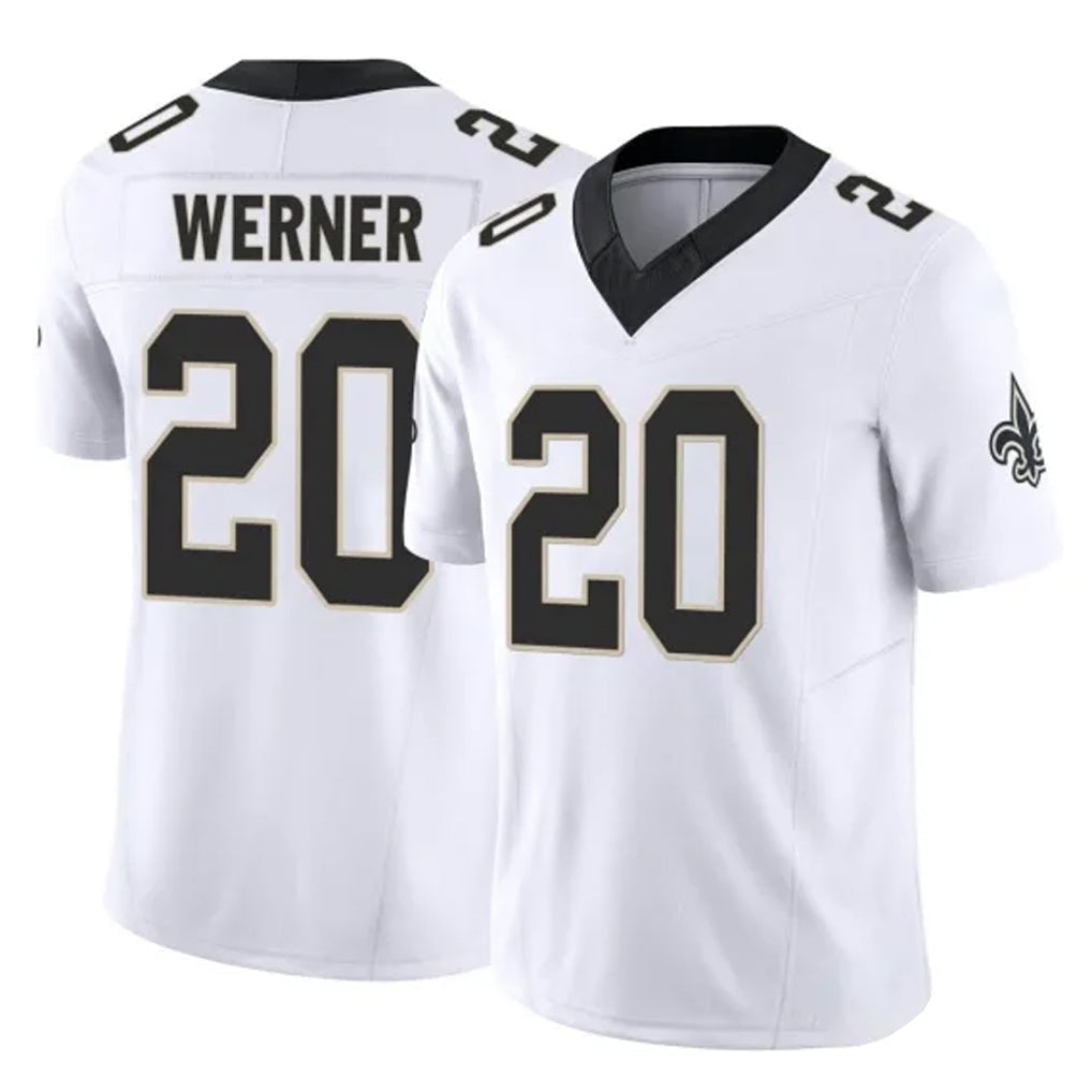 Mdoa NO.Saints #20 Pete Werner Player White Limited Vapor F.U.S.E. Home Game Stitched Jerseys