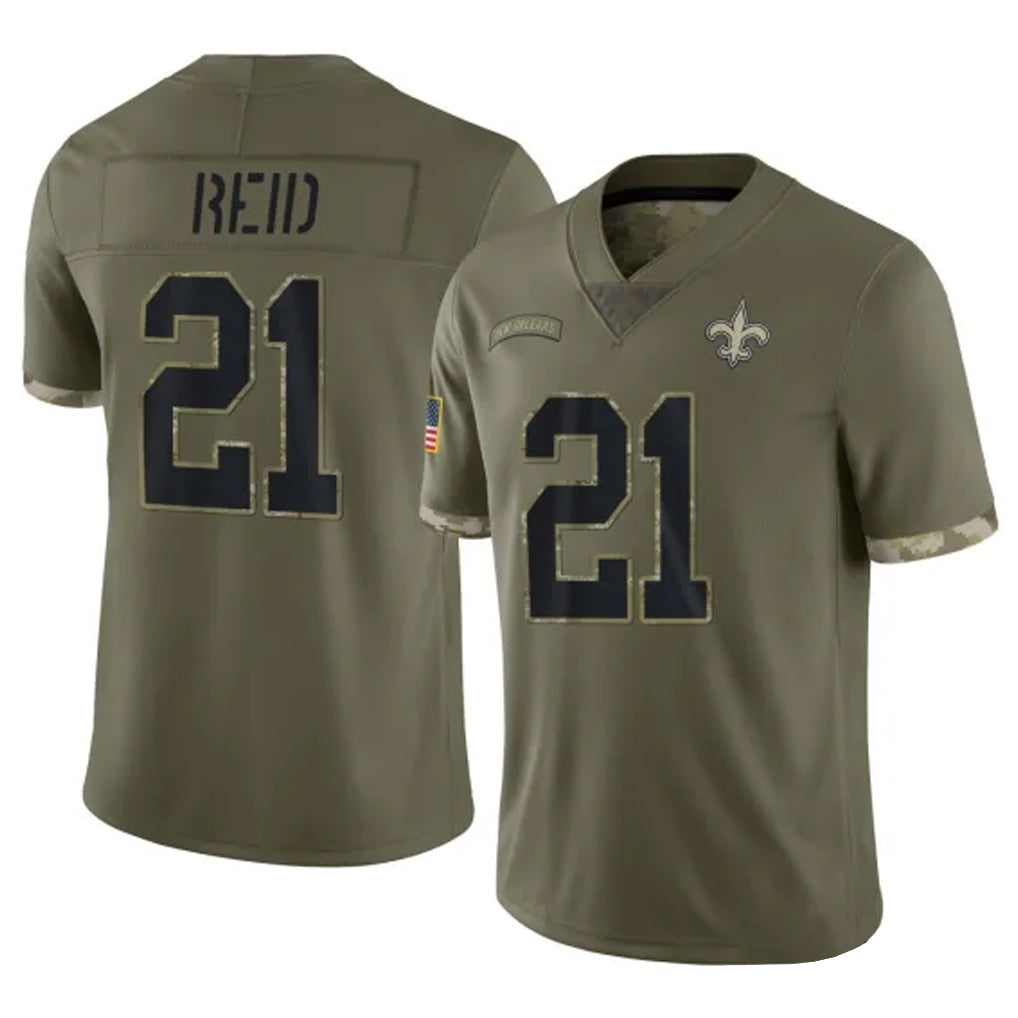 Mdoa NO.Saints #21 Justin Reid Player Olive Salute To Service Limited Stitched Jerseys