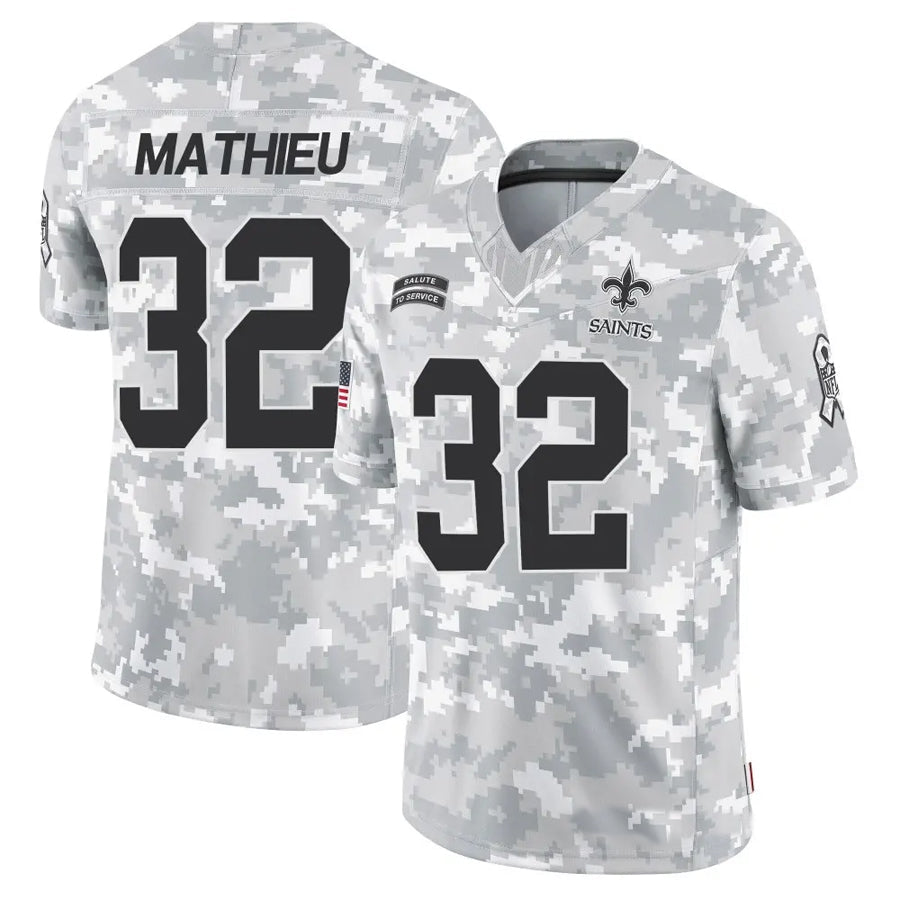 Mdoa NO.Saints #32 Tyrann Mathieu Player Arctic Camo Salute to Service Limited Stitched Jerseys