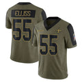 Mdoa NO.Saints #55 Kaden Elliss Player Olive Salute To Service Limited Game Stitched Jerseys