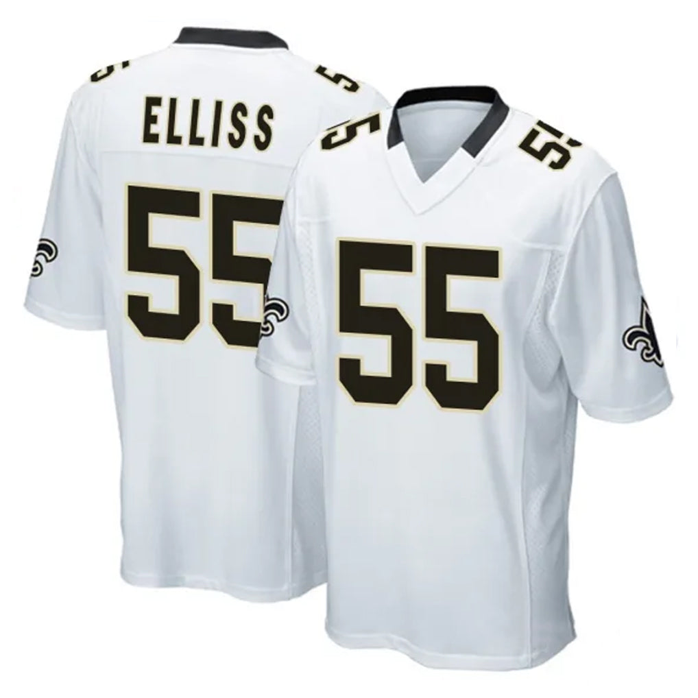 Mdoa NO.Saints #55 Kaden Elliss Player White Home Game Stitched Jerseys