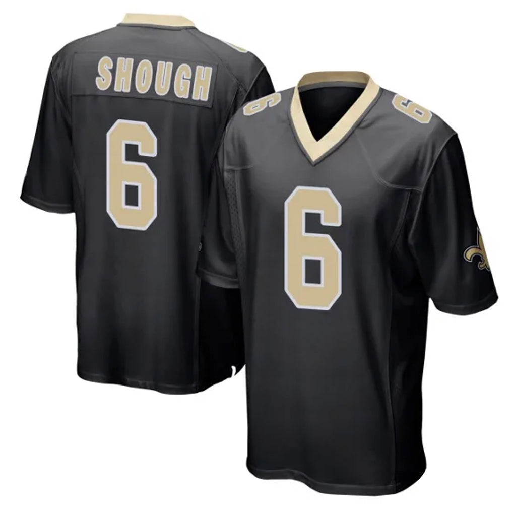 Mdoa NO.Saints #6 Tyler Shough Player Black Home Game Stitched Jerseys