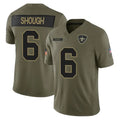 Mdoa NO.Saints #6 Tyler Shough Player Olive 2025 Salute To Service Limited Stitched Jerseys