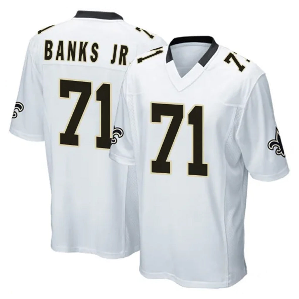 Mdoa NO.Saints #71 Kelvin Banks Jr. Player White Home Game Stitched Jerseys
