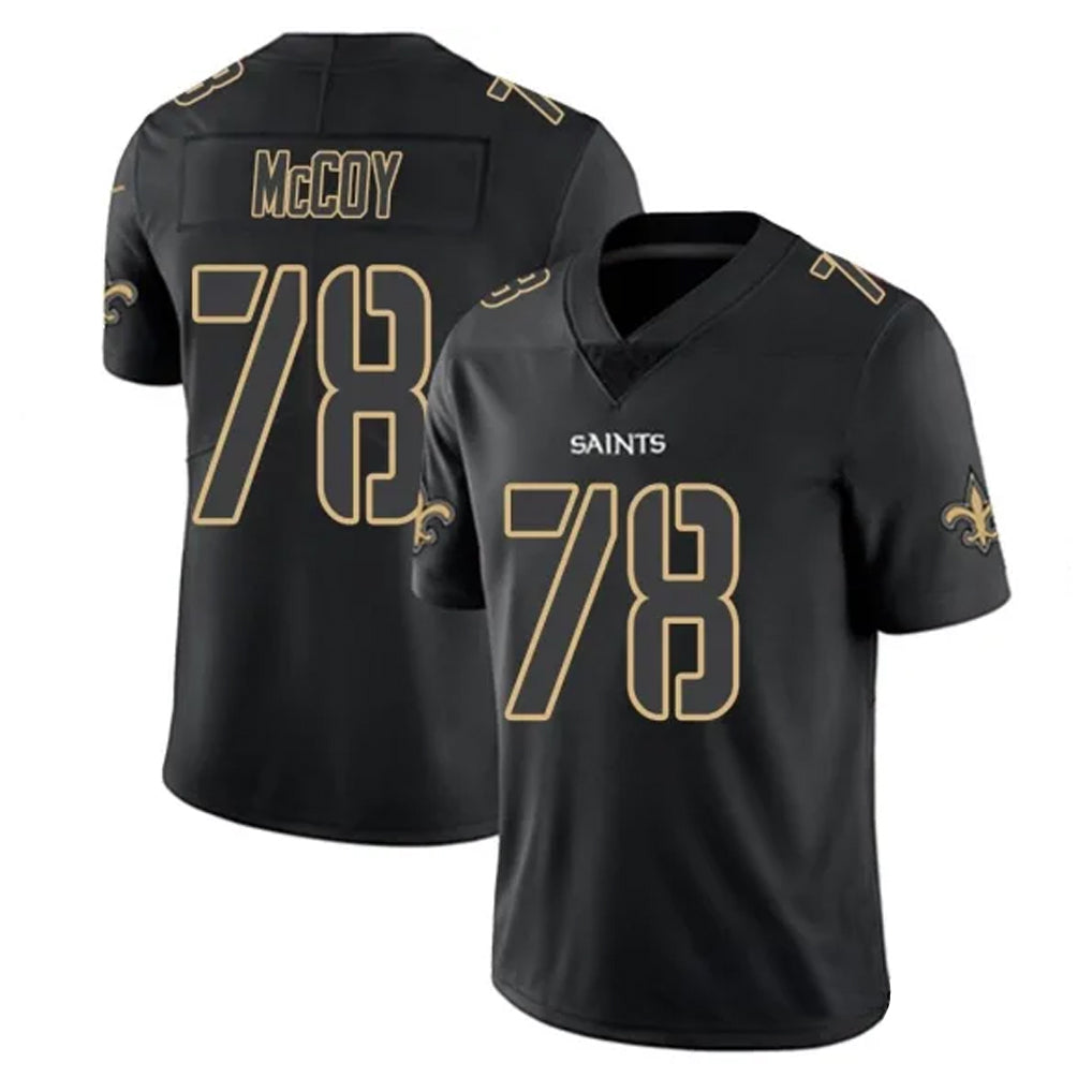 Mdoa NO.Saints #78 Erik McCoy Player Black Impact Limited Home Game Stitched Jerseys