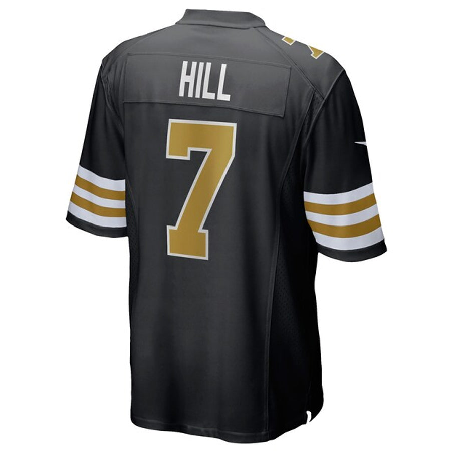 Mdoa NO.Saints #7 Taysom Hill Player Black Alternate Game Stitched Jerseys