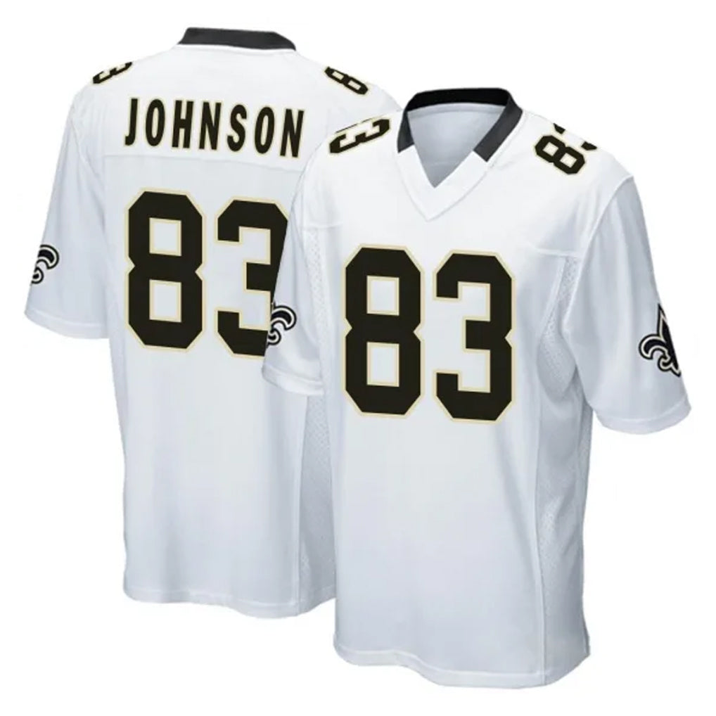 Mdoa NO.Saints #83 Juwan Johnson Player White Home Game Stitched Jerseys