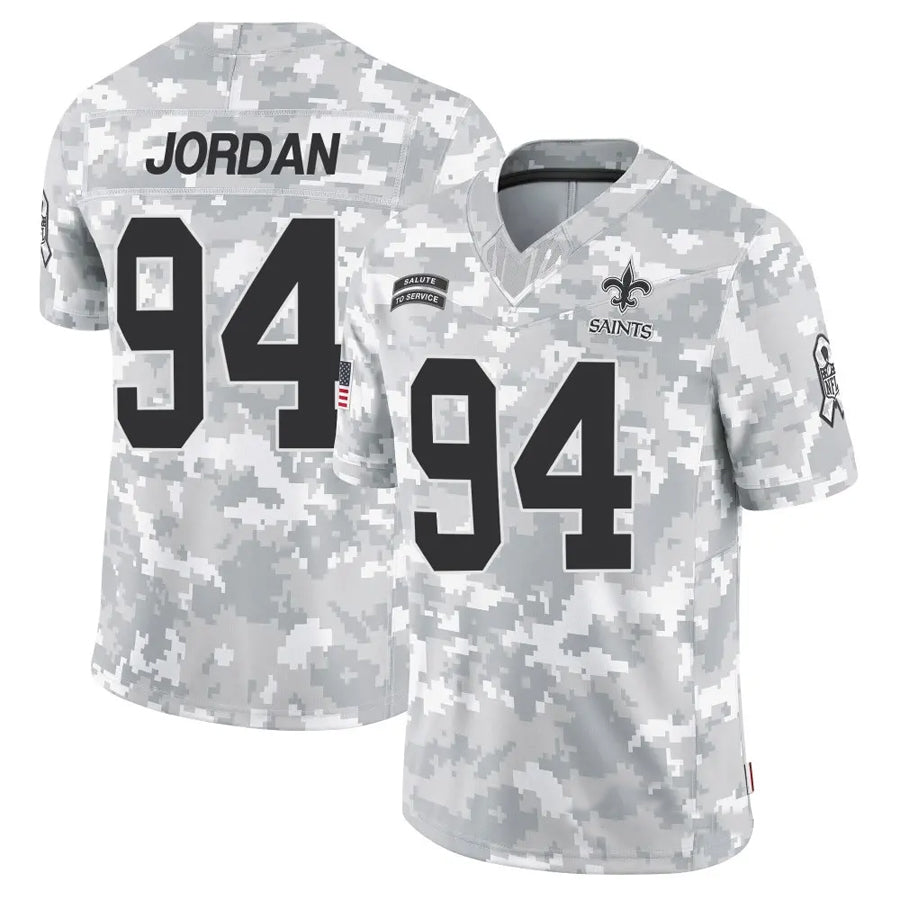 Mdoa NO.Saints #94 Cameron Jordan Player Arctic Camo Salute to Service Limited Stitched Jerseys
