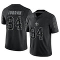 Mdoa NO.Saints #94 Cameron Jordan Player Black RFLCTV Limited Stitched Jerseys
