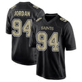 Mdoa NO.Saints #94 Cameron Jordan Player Carbon Black Fashion Game Stitched Jerseys