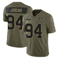 Mdoa NO.Saints #94 Cameron Jordan Player Olive 2025 Salute To Service Limited Stitched Jerseys
