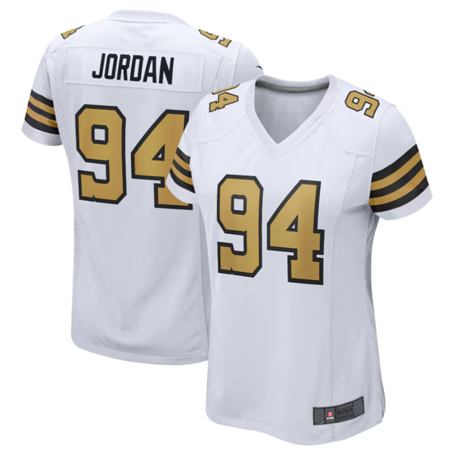 Mdoa NO.Saints #94 Cameron Jordan White Elite Player Stitched American Stitched Jerseys