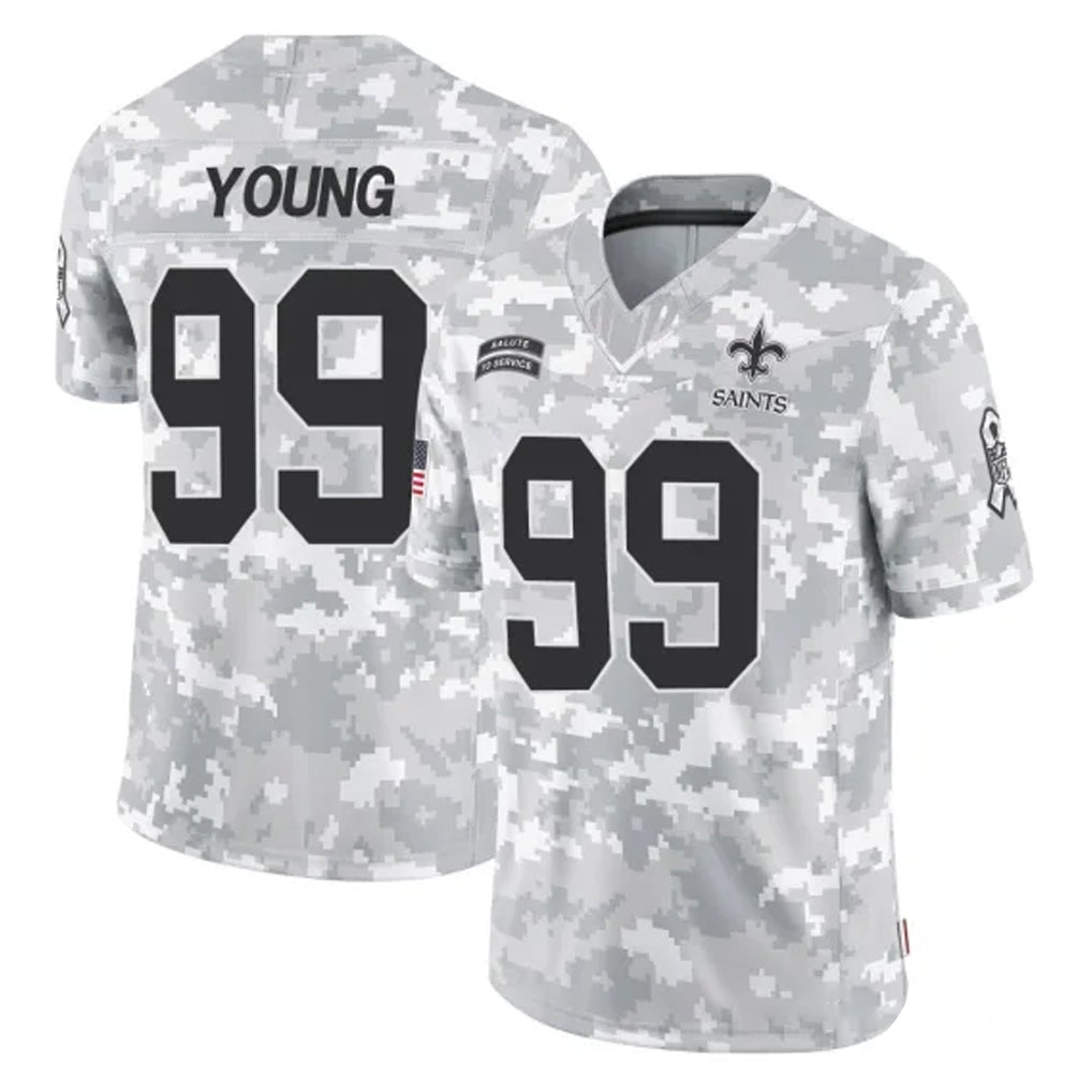 Mdoa NO.Saints #99 Chase Young Player Arctic Camo Salute To Service Limited Game Stitched Jerseys