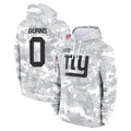 Mdoa NY.Giants #0 Brian Burns Player Arctic Camo Salute to Service Hoodies Stitched Jerseys