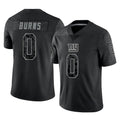 Mdoa NY.Giants #0 Brian Burns Player Black Limited Reflective Home Game Stitched Jerseys