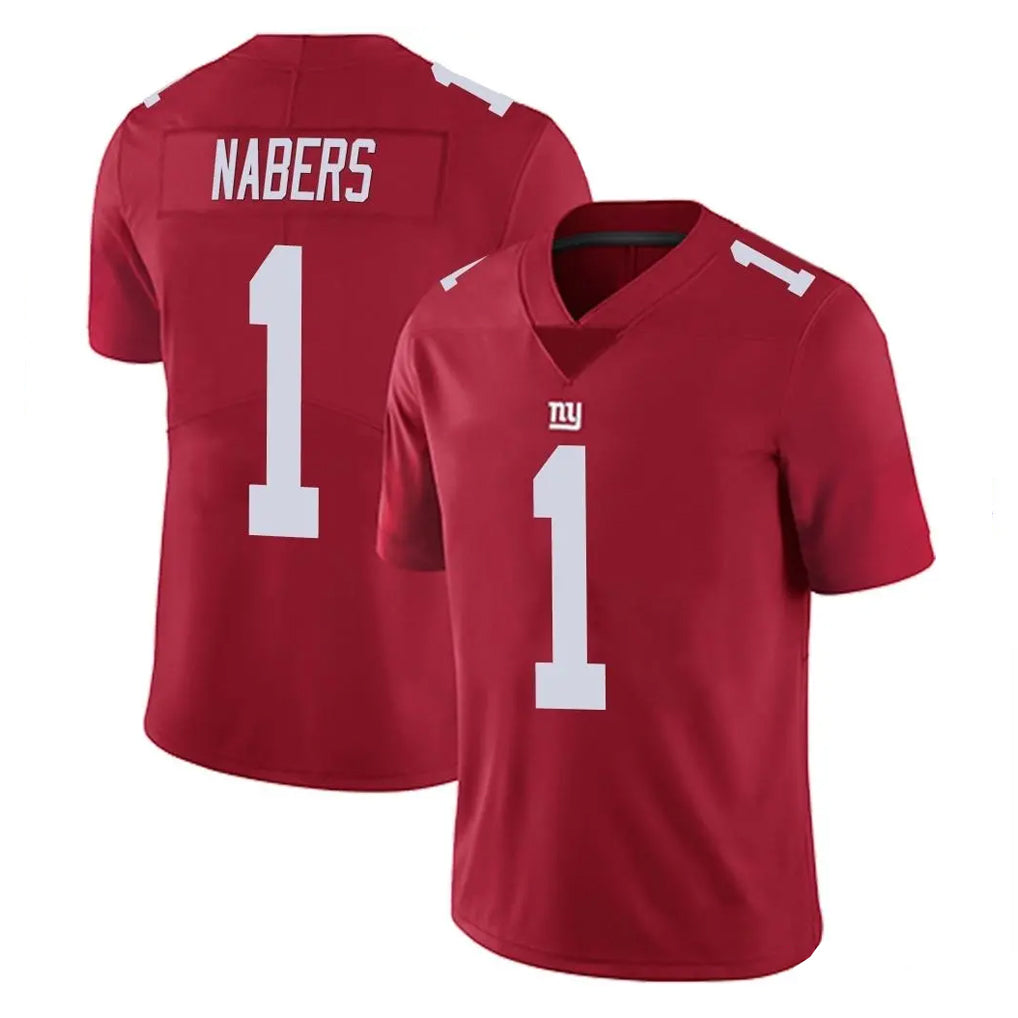 Mdoa NY.Giants #1 Malik Nabers Player Red Limited Vapor Untouchable Home Game Stitched Jerseys