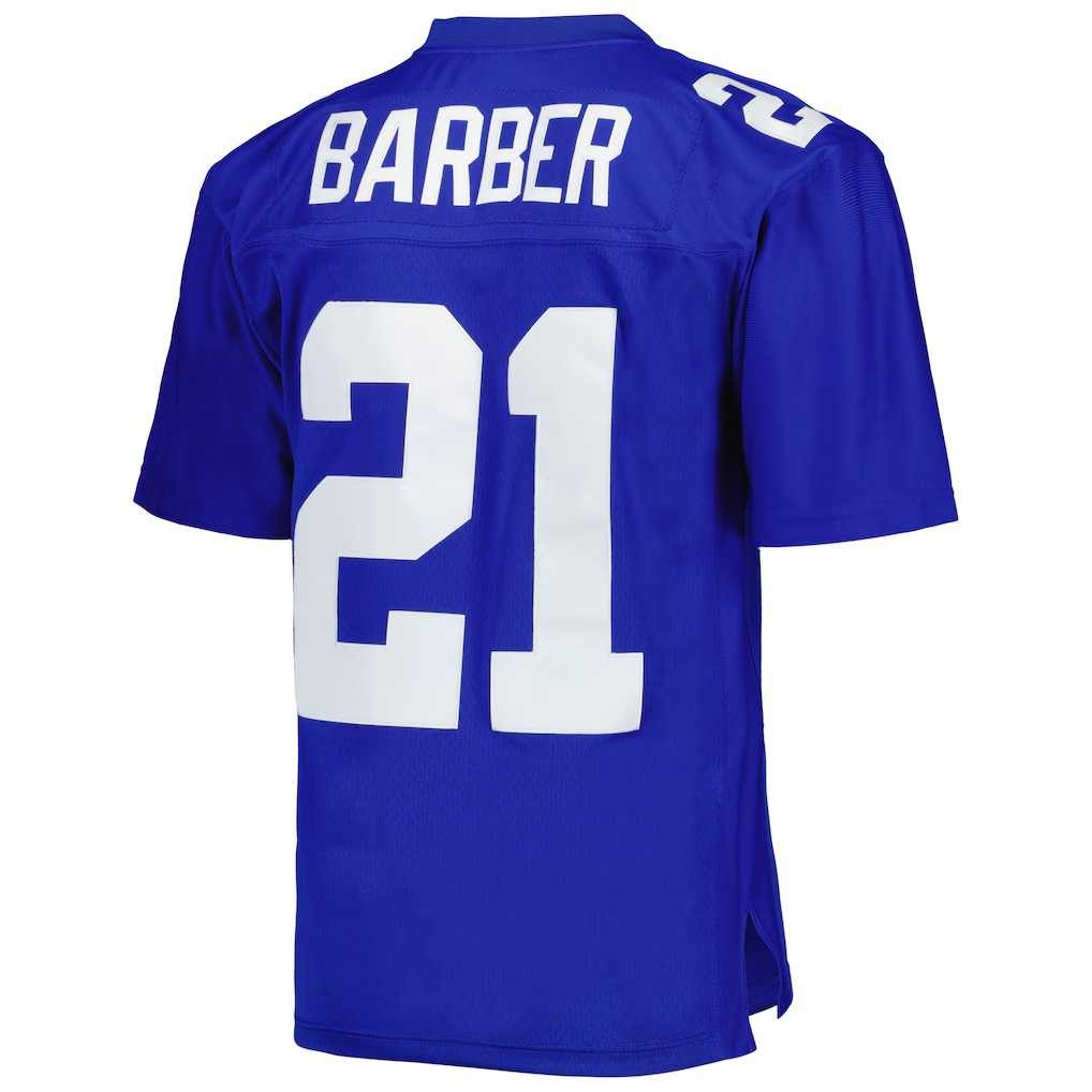 Mdoa NY.Giants #21 Tiki Barber Mitchell & Ness Royal Legacy Replica Stitched Puhic Jersey