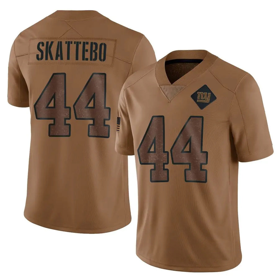 Mdoa NY.Giants #44 Cam Skattebo Player Brown Salute To Service Limited Stitched Jerseys
