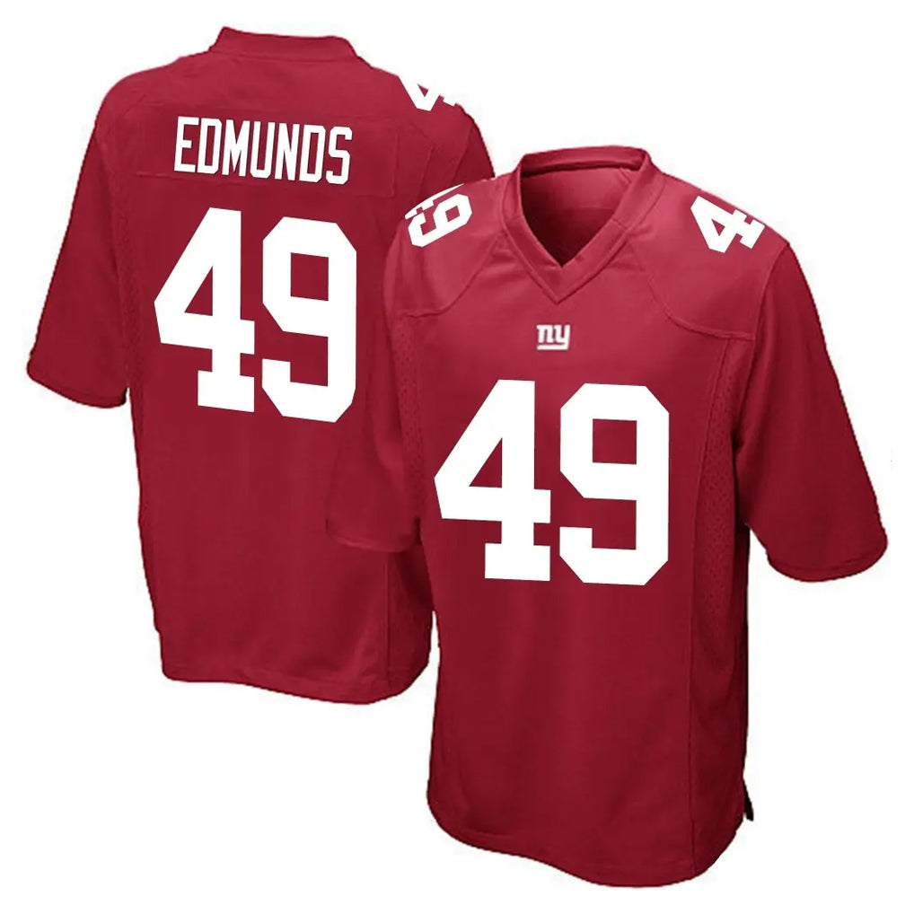 Mdoa NY.Giants #49 Tremaine Edmunds Player Red Home Game Stitched Jerseys