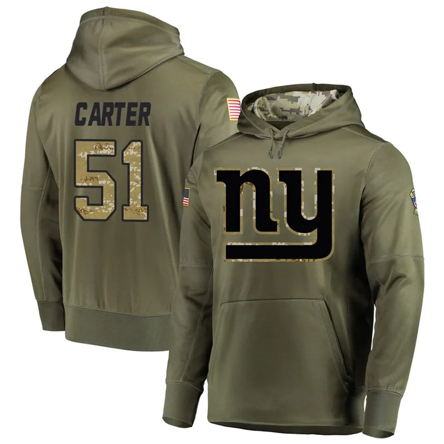 Mdoa NY.Giants #51 Abdul Carter Player Salute to Service Hoodies Stitched Jerseys